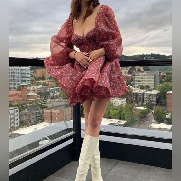 NWT Selkie The Crimson Princess Mini Dress - Picture 3 of 17